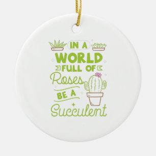 Succulent Plants Ceramic Tree Decoration