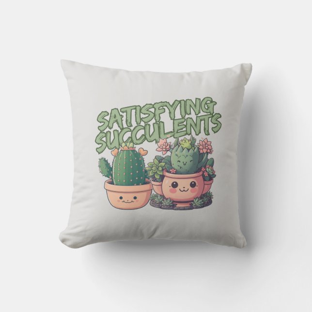 Succulent plants cushion (Front)