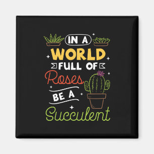 Succulent Plants Magnet
