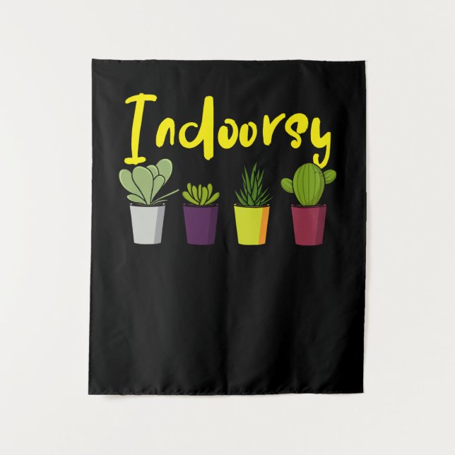 Succulent Plants Potted Plants Tapestry (Front)