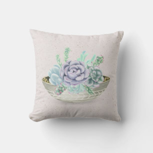 Succulent Potted Plants on Terrazzo   Cushion
