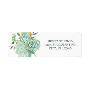 Succulent Return Address Label