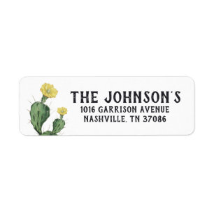 Succulent Return Address Label
