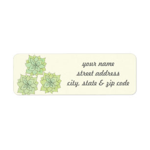 Succulent Return Address Labels