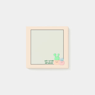 Succulent Scribbles: Pastel Sticky Notes