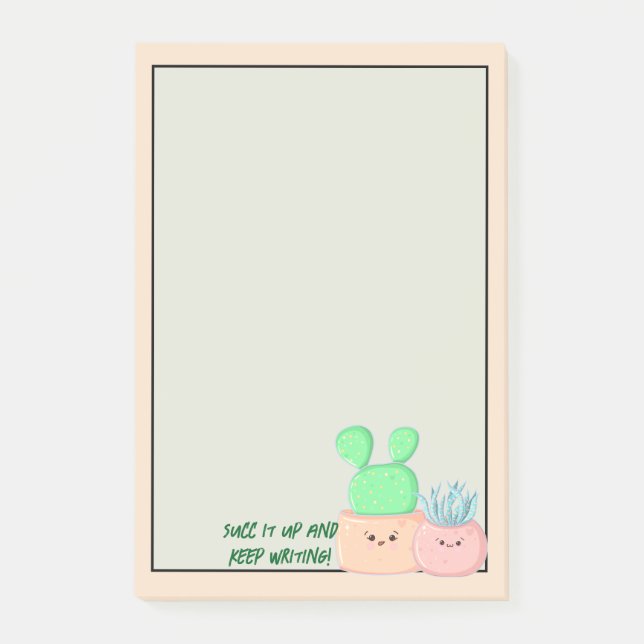 Succulent Scribbles: Post It Notes (Front)