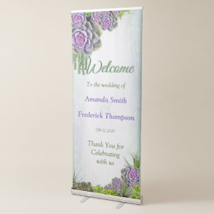 Succulent Sea-green - Welcome Retractable Banner