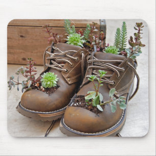 Succulent Shoes Mouse Mat