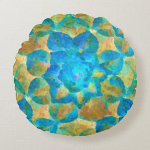 Succulent Sunshine Round Cushion