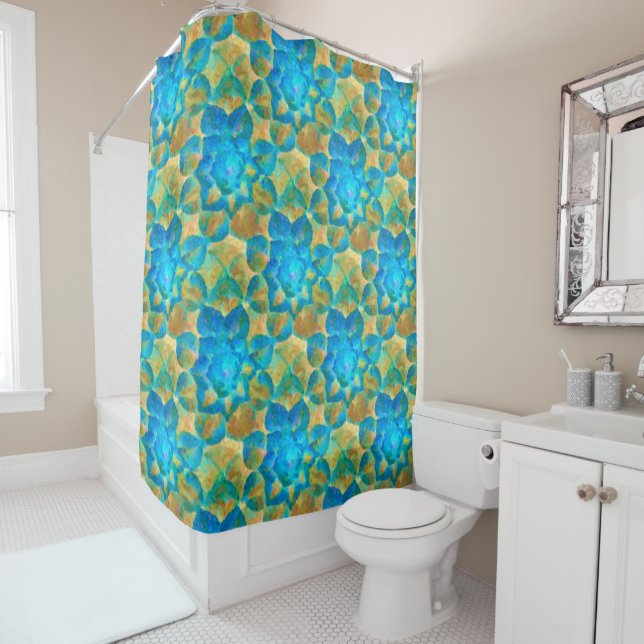 Succulent Sunshine Shower Curtain (In Situ)