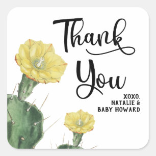 Succulent Thank You Sticker