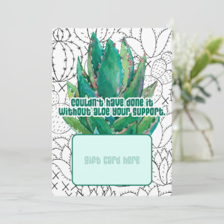 Succulent Thank You Teacher Gift Card Holder
