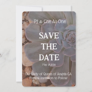 Succulent Theme Wedding Save The Date