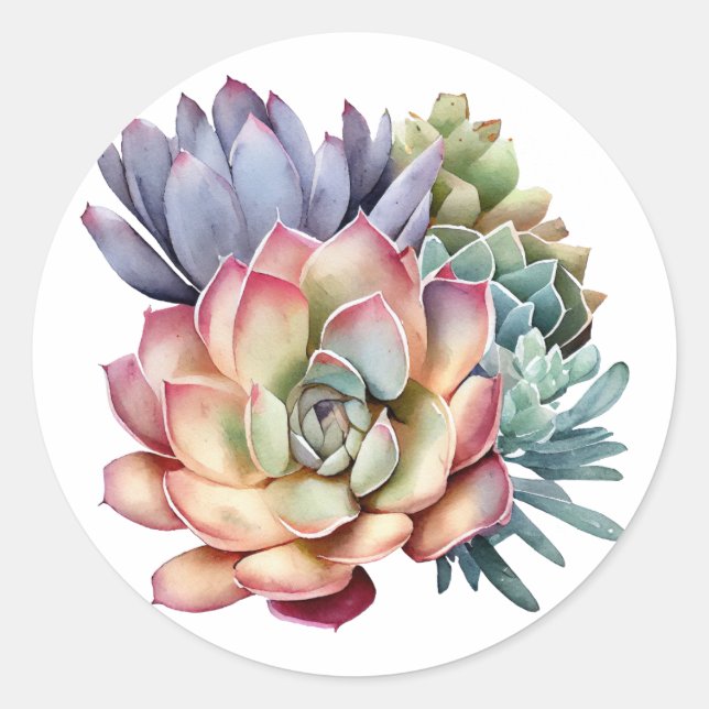 Succulent-Themed Sticker (Front)