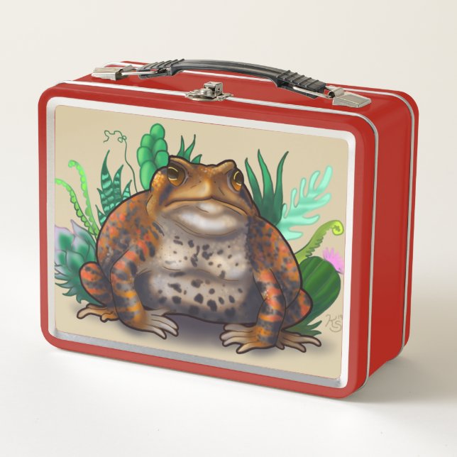 Succulent Toad Metal Lunch Box (Front)