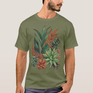 Succulent Water Colour T-Shirt