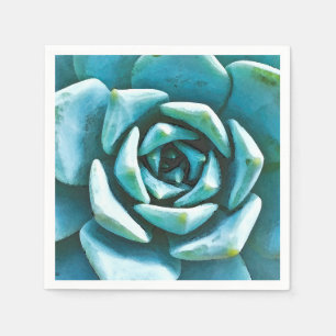 Succulent Watercolor Napkin