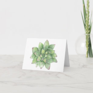 Succulent Watercolor Note Card