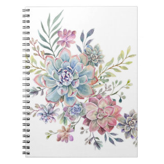 succulent watercolor notebook