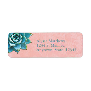 Succulent Watercolor Pink Lace