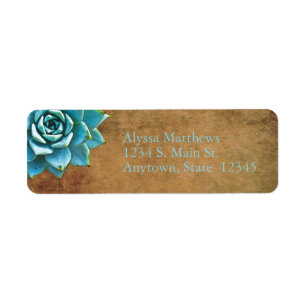 Succulent Watercolor Rustic Brown