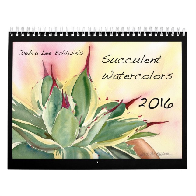Succulent Watercolors 2016 by Debra Lee Baldwin Calendar (Cover)