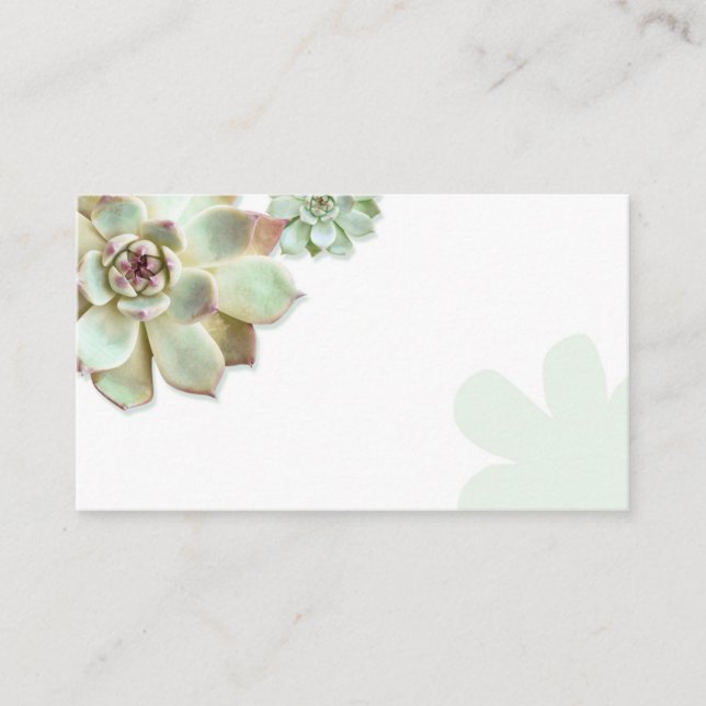Succulent Wedding Blank Enclosure Card (Front)