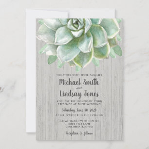 Succulent Wedding Invitation