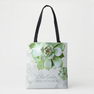 Succulent Wedding Maid of Honour Tote Bag