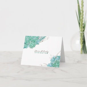 Succulent wedding thank you notes  3961