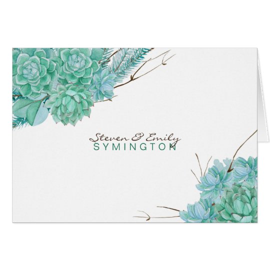 Succulent wedding thank you notes 3961