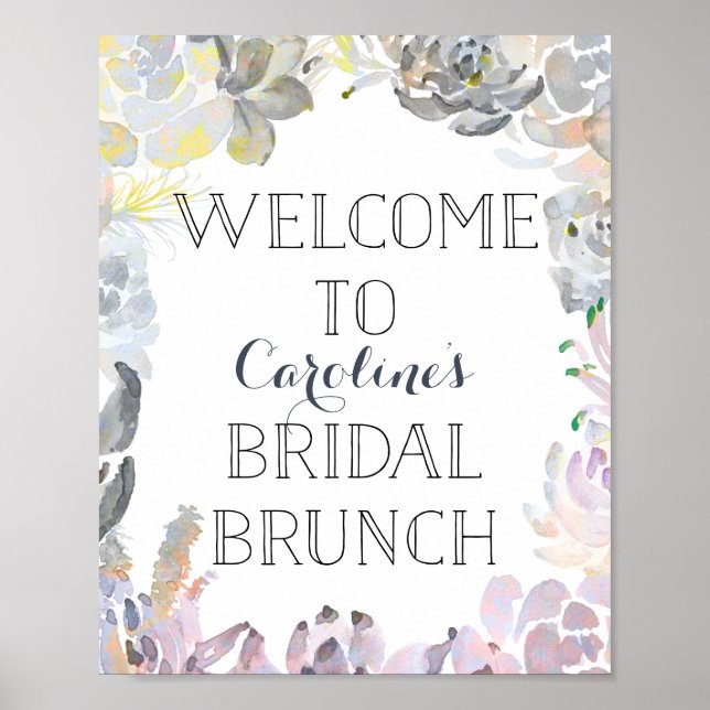 Succulent Welcome Bridal Brunch Sign (Front)
