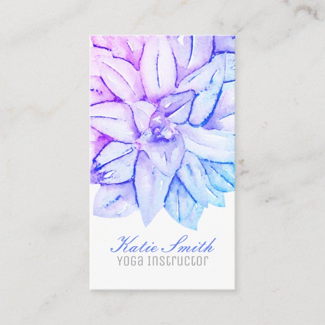 Succulent Yoga Instructor Business Cards (Front)
