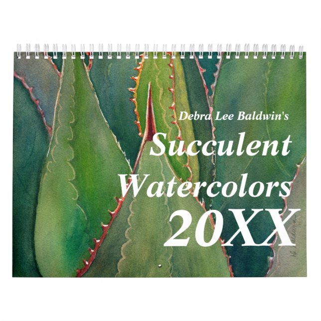 Succulents 2012 Watercolor Calendar (Cover)