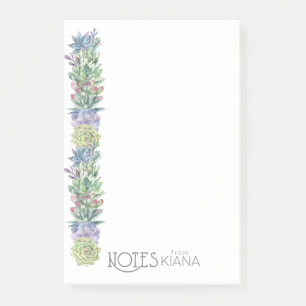Succulents and Sparkle Wedding ID515 Post-it Notes