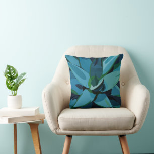 Succulents Blue Agave Cactus Succulents Cushion