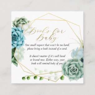 Succulents Books for Baby Card