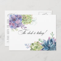 Succulents Bridal Shower Reminder QR Code Rsvp Pos