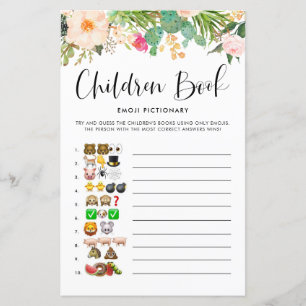 Succulents Children Book Emoji Pictionary Game