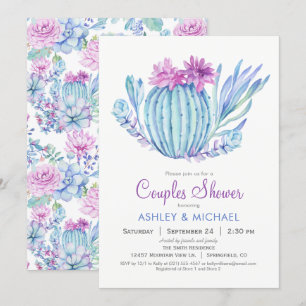 Succulents Couples Shower Invitation