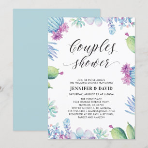 Succulents Couples Wedding Shower Invitation