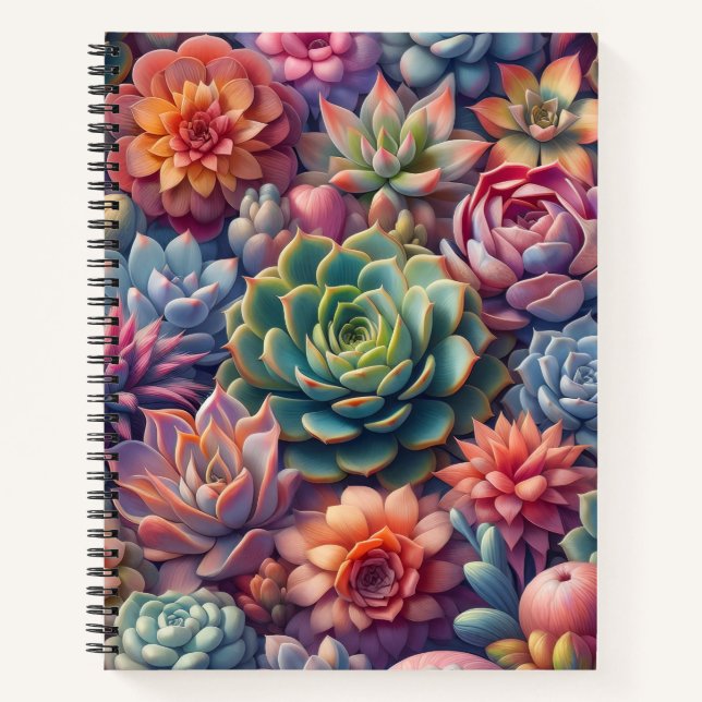 Succulents Deluxe Notebook (Front)