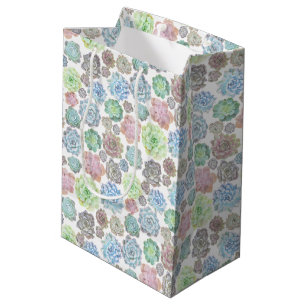 Succulents design giftbag medium gift bag