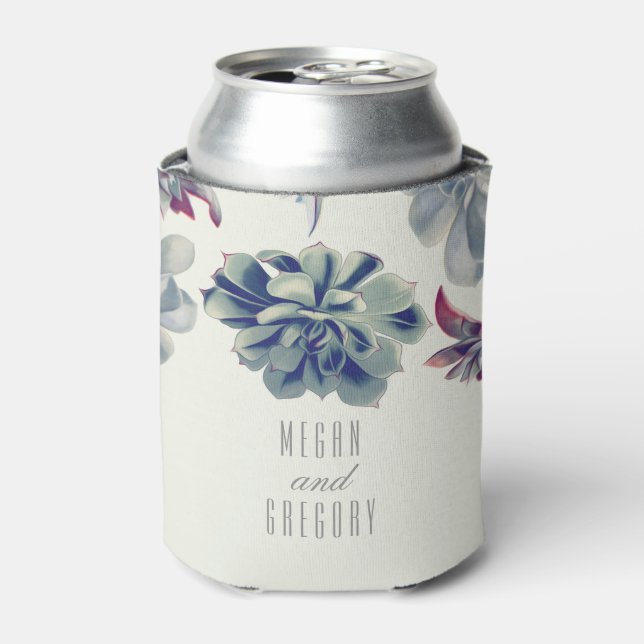 Succulents Floral Bouquet Can Cooler (Can Front)