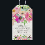 Succulents Floral Bridal Shower Favour Gift Tag<br><div class="desc">Beautiful purple & pink floral favour gift tag for a spring bridal shower.  Visit our shop to view our entire spring floral collection!</div>