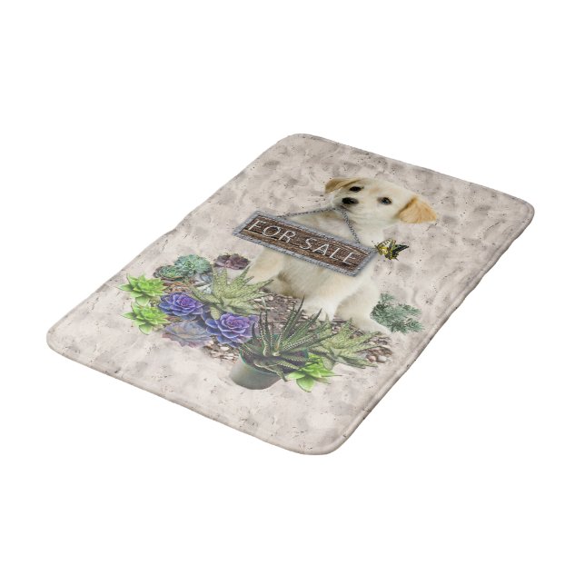 Succulents for sale bath mat (Angled)
