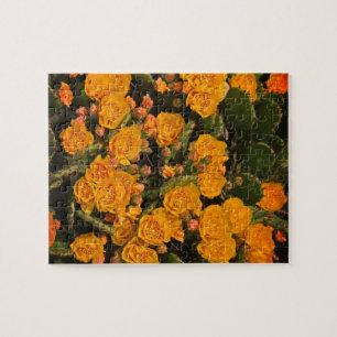 Succulents Garden Flowers Yellow Green Plants Jigsaw Puzzle