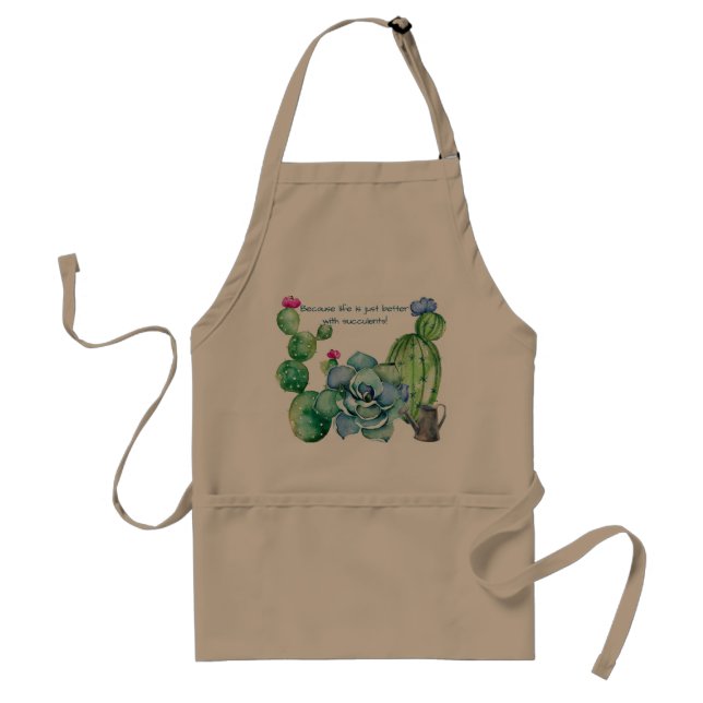 Succulents Gardening Apron! Standard Apron (Front)