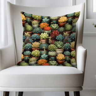 Succulents Gardening Cactus Plants Cushion