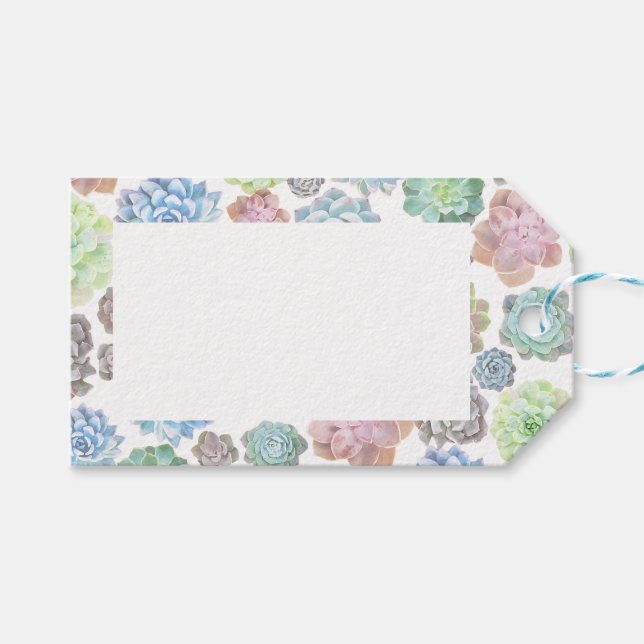Succulents gift tags (Front (Horizontal))